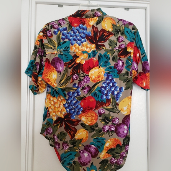 Womens Designer Floral Blouse Size 8 Short sleeves - Picture 7 of 7